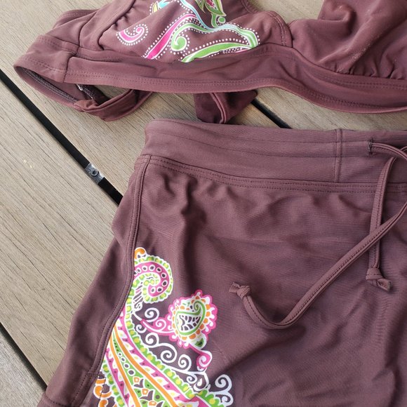 Athleta swim set. Swim shorts & bikini top. size small. Top 36B/34C - Picture 4 of 5